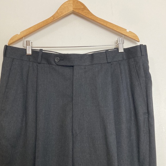 Bespoke Harry Rosen Suit Mens 46 Dark Gray Two Piece Blazer Pants Vintage Custom - Picture 11 of 16